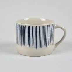Nkuku Pair of Short Karuma Mugs - Blue