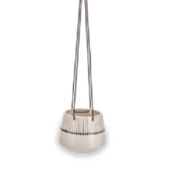 Nkuku Large Matchstick Design Matamba Ceramic Hanging Planter