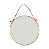 Nkuku Kiko Round Mirror - Antique Brass - Small