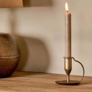 Nkuku Ada Candlestick - Antique Brass | Elegant Room Decor | Handcrafted Candle Holder 2 Nkuku Ada Candlestick - Antique Brass