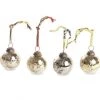Nkuku Set of 4 Antique Gold Christmas Baubles