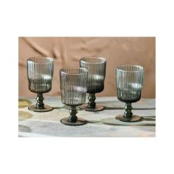 Nkuku Fali Wine Glass - Smoke Set of 4