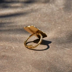 Nkuku Huron Hammered Ring Band - One Size