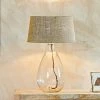 Nkuku Baba Glass Lamp Clear Large Tall With Large Shade