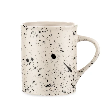 Nkuku Tall Black and White Splatter Mug - Stylish Ceramic Coffee Mug for Home, Office, or Gifts 1 Nkuku Tall Black and White Splatter Mug