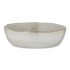 Nkuku Large Cream Amina Serving Bowl