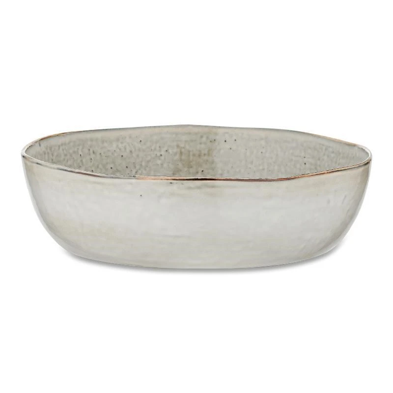 Nkuku Large Cream Amina Serving Bowl - Handcrafted Ceramic Bowl for Dining & Entertaining 1 Nkuku Large Cream Amina Serving Bowl