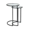Nkuku Nakuru Iron & Glass Side Table Set