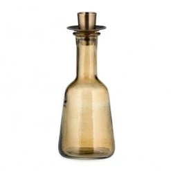 Nkuku Sirsa Glass Candlestick - Sepia