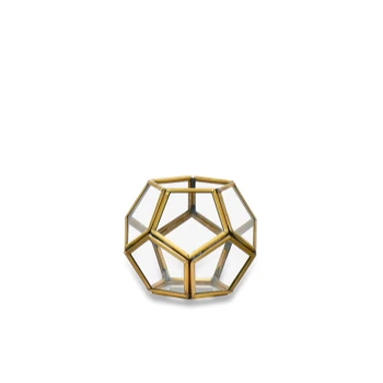 Nkuku Brass Menni Lantern Hexagon - Handcrafted Room Decor for Modern & Traditional Homes 1 Nkuku Brass Menni Lantern Hexagon