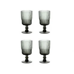 Nkuku Fali Wine Glass - Smoke Set of 4