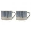 Nkuku Pair of Short Karuma Mugs - Blue