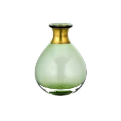 Nkuku Miza Mini Glass Vase In Green