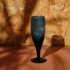 Nkuku Deep Blue Hammered Champagne Flute - Handcrafted Elegance for Celebratory Moments 7 Nkuku Deep Blue Hammered Champagne Flute