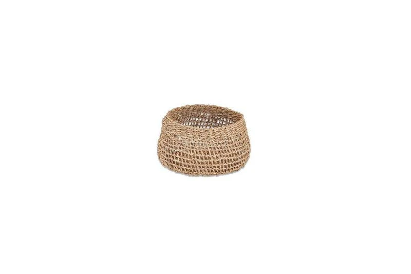 Nkuku Mendi Short Seagrass Basket Small - Handwoven Storage Basket for Home Decor 1 Nkuku Mendi Short Seagrass Basket Small