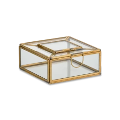 Nkuku Antique Brass Small Nalou Jewellery Box