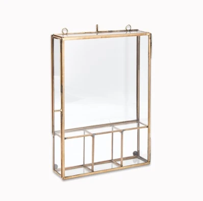 Nkuku Brass Glass Kiko Photo Box - Elegant Room Decor for Stylish Homes 2 Nkuku Brass Glass Kiko Photo Box