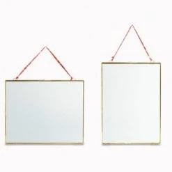 Nkuku 12x18 cm Brass and Glass Kiko Horizontal Frame