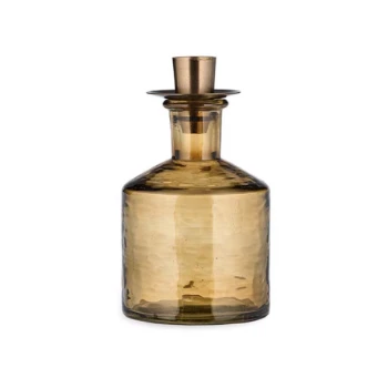 Nkuku Sepia Sirsa Glass Candlestick - Wide | Handcrafted Room Decor 1 Nkuku Sepia Sirsa Glass Candlestick - Wide