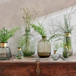 Nkuku Large Glass Smoke Miza Mini Vase