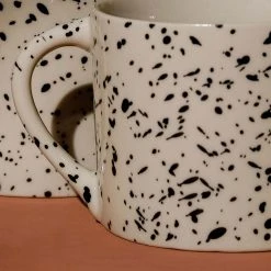 Nkuku Tall Black and White Splatter Mug - Stylish Ceramic Coffee Mug for Home, Office, or Gifts 7 Nkuku Tall Black and White Splatter Mug