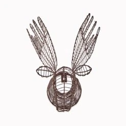 Nkuku Mini Wire Moose Head Trophy