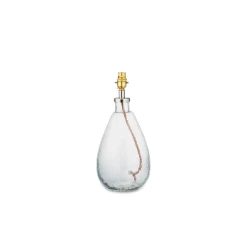 Nkuku Small Tall Recycled Glass Baba Lamp with Medium Shade