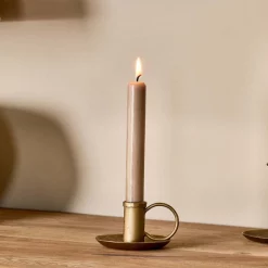 Nkuku Antique Brass Amri Candlestick Holder