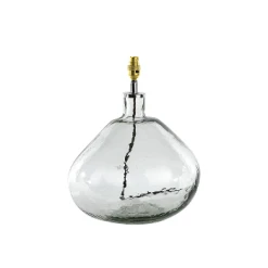 Nkuku Large Wide Recycled Glass Baba Lamp with Extra Large Shade