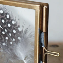 Nkuku Tiny Folded Danta Frame - Antique Brass (Set of 2)