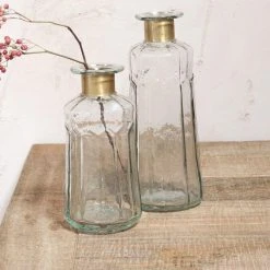 Nkuku Glass Chara Decorative Bottle - Large | Handcrafted Home Decor | Elegant Room Ornament 3 Nkuku Glass Chara Decorative Bottle - Large