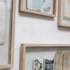 Nkuku 50x30 cm Light Wood and Glass Indu Frame