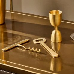 Nkuku Rahuri Brass Cocktail Set