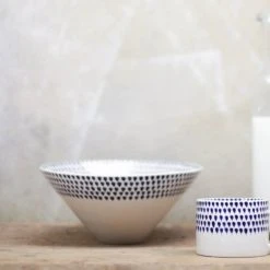 Nkuku Indigo Drop Serving Bowl Small