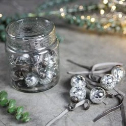 Nkuku Set of 16 Crackle Clear Adisa Bauble Jar