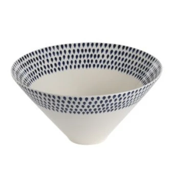 Nkuku Indigo Drop Serving Bowl Small - Handcrafted Ceramic Bowl for Dining & Entertaining 1 Nkuku Indigo Drop Serving Bowl Small