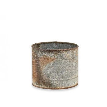 Nkuku Abari Zinc Straight Pot - Small | Handcrafted Room Decor | Modern Homeware 1 Nkuku Abari Zinc Straight Pot - Small