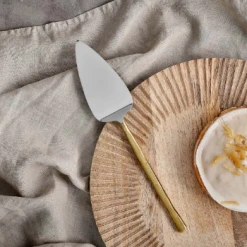 Nkuku Brushed Gold Sirkali Cake Slice