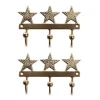 Nkuku Star Brass Hooks Set of 2