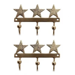 Nkuku Star Brass Hooks Set of 2