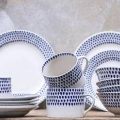 Nkuku Indigo Drop Serving Bowl - Small