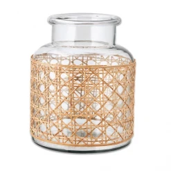 Nkuku Medium Clear Glass Uma Cane Vase