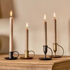 Nkuku Antique Black Iron Candlestick