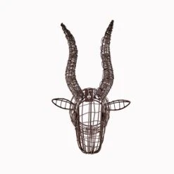 Nkuku Mini Wire Bull Head Trophy