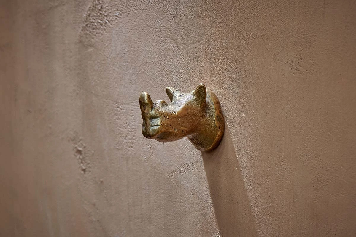 Nkuku Rhinoceros Hook - Handcrafted Wall Hook for Coats, Hats, and Bags 2 Nkuku Rhinoceros Hook