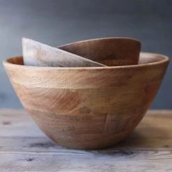 Nkuku Small Indus Mango Wood Salad Bowl