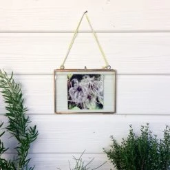 Nkuku Petit cadre paysage kiko en laiton