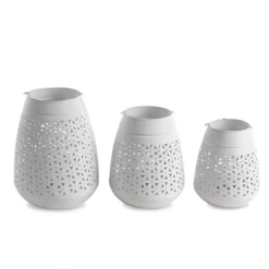 Nkuku Small White Tapered Petal Lantern