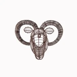 Nkuku Mini Wire Goat Head Trophy