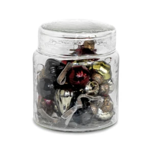 Nkuku Glass Baubles in A Sweets Jar Mixed - Elegant Room Decor for Homewares 1 Nkuku Glass Baubles in A Sweets Jar Mixed